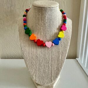 Colorful Heart Bead Necklace